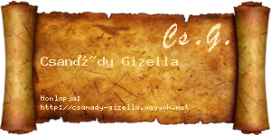Csanády Gizella névjegykártya