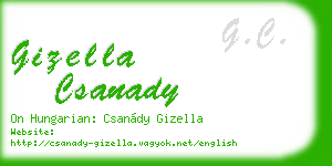 gizella csanady business card